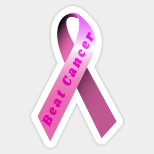 pink breast cancer ribbon Sticker